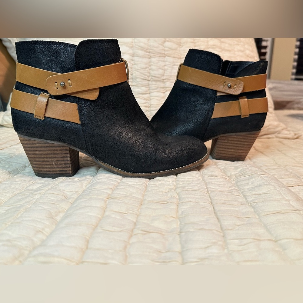 Dolce Vita booties- Black and Tan, Like New